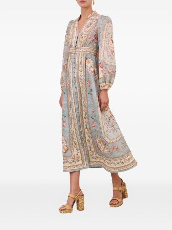26FW 짐머만 롱 원피스 3501DSS264 BTPF LIGHT BLUE - ZIMMERMANN