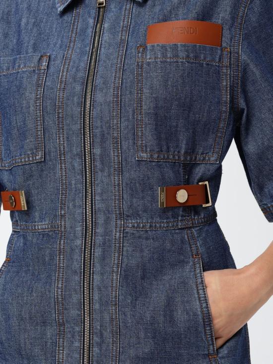 26FW 펜디 롱 원피스 FLD576AW8H F0QB0 Blue - FENDI