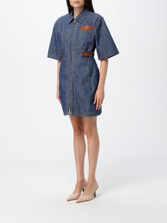 26FW 펜디 롱 원피스 FLD576AW8H F0QB0 Blue - FENDI
