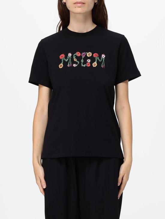 26SS 엠에스지엠 반팔 티셔츠 4041MDM124N267002 99 Black