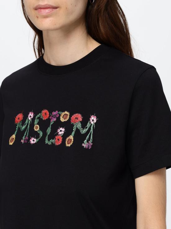 26SS 엠에스지엠 반팔 티셔츠 4041MDM124N267002 99 Black - MSGM