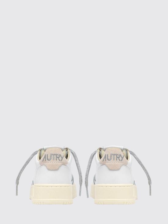 26SS 오트리 메달리스트 로우 레더 스니커즈 AULW SW02 Silver - AUTRY