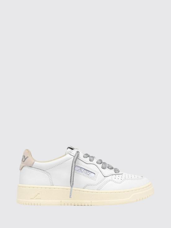 26SS 오트리 메달리스트 로우 레더 스니커즈 AULW SW02 Silver
