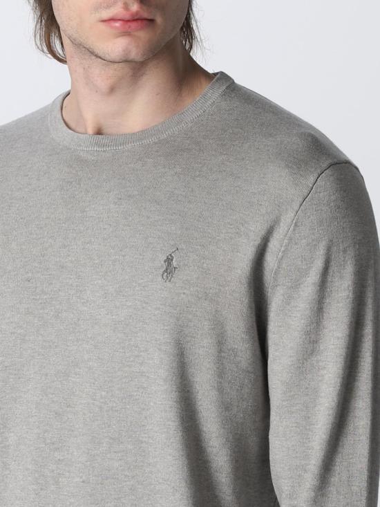 25FW 폴로 랄프로렌 포니 로고 자수 피마 코튼 스웨터 710684957 003 Grey - POLO RALPH LAUREN