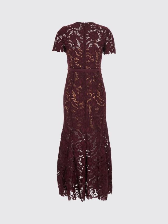 26FW 셀프 포트레이트 롱 원피스 PF26107MBU BURGUNDY Red - SELF PORTRAIT