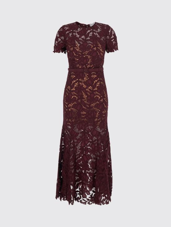 26FW 셀프 포트레이트 롱 원피스 PF26107MBU BURGUNDY Red - SELF PORTRAIT