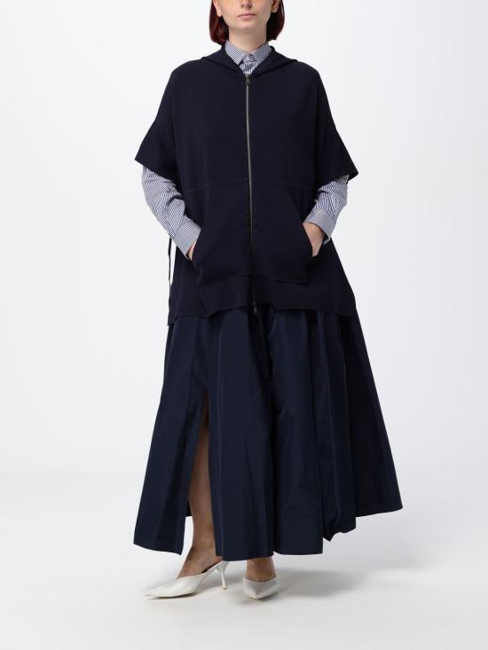 26FW 막스마라 루즈핏 비스코스 크레이프 니트 반팔 2621346011600 002 Navy - MAX MARA
