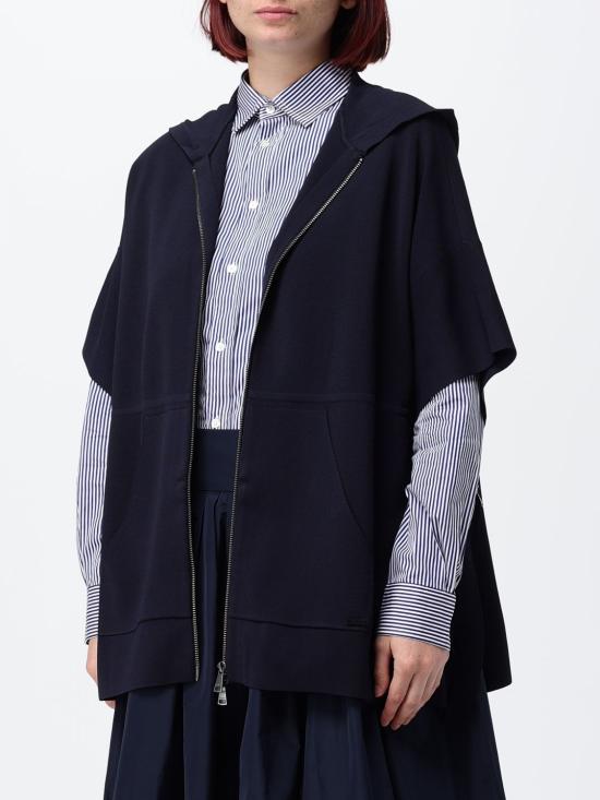26FW 막스마라 루즈핏 비스코스 크레이프 니트 반팔 2621346011600 002 Navy - MAX MARA