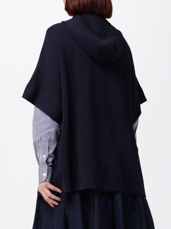 26FW 막스마라 루즈핏 비스코스 크레이프 니트 반팔 2621346011600 002 Navy - MAX MARA