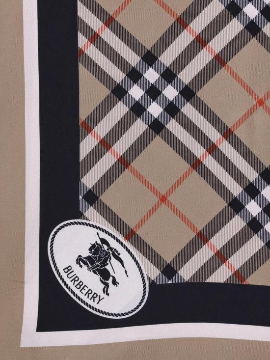 26SS 버버리 체크 실크 스카프 8113048 Earth - BURBERRY