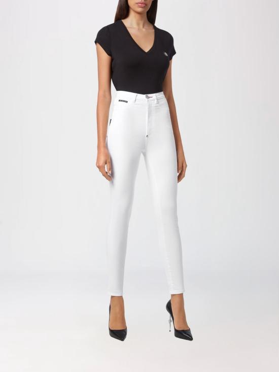 26SS 필립 플레인 데님 팬츠 PAACWDT1918PDE004N 01 White - PHILIPP PLEIN