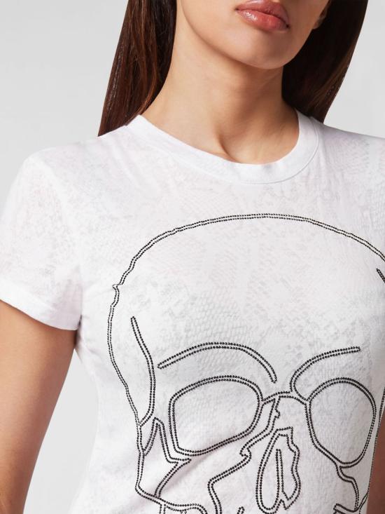 26SS 필립 플레인 반팔 티셔츠 FACCWTK2915PJY002N 01 White - PHILIPP PLEIN