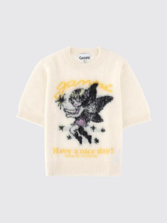 26SS 가니 스웨터 A1070273 135 White - GANNI