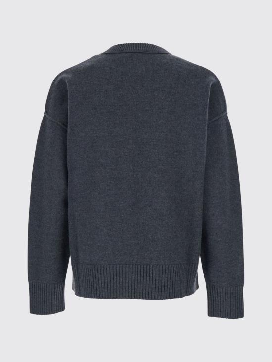 26FW 아미 빅 하트 울 크루넥 스웨터 UKS838018 084 Grey - AMI