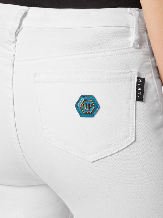 25FW 필립 플레인 데님 팬츠 PABCWDT2020PDE004N 01SO White - PHILIPP PLEIN