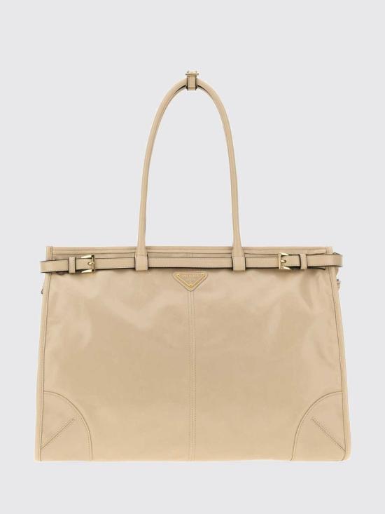 26FW 프라다 엑스트라 라지 레더 핸드백 1BA4392CYR F03MV Beige