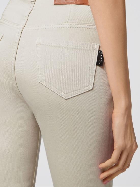 25FW 필립 플레인 데님 팬츠 FAACWDT1687PDE004N 06BT Beige - PHILIPP PLEIN