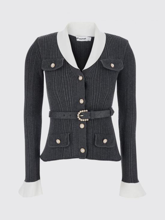 26FW 셀프 포트레이트 스웨터 PF26131TGR Grey - SELF PORTRAIT