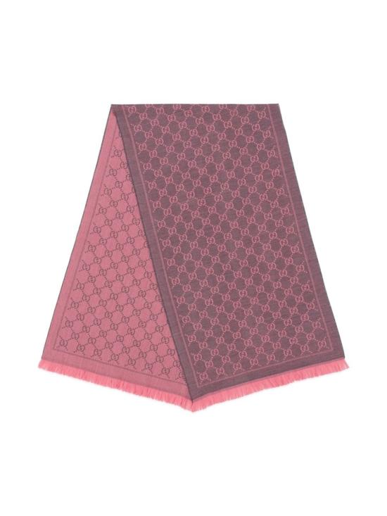 26FW 구찌 GG 자카드 니트 스카프 133483 3G2001272 PINK - GUCCI