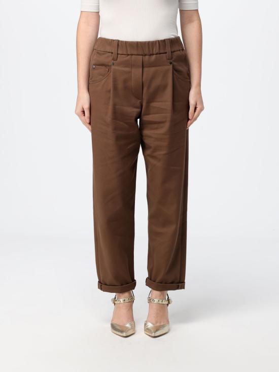 26FW 브루넬로 쿠치넬리 스트레이트 팬츠 MP126P8417 C9812 Brown