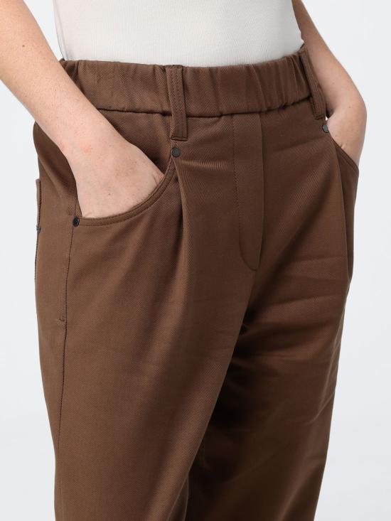 26FW 브루넬로 쿠치넬리 스트레이트 팬츠 MP126P8417 C9812 Brown - BRUNELLO CUCINELLI
