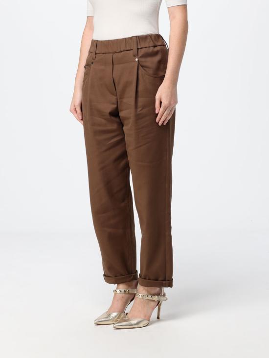 26FW 브루넬로 쿠치넬리 스트레이트 팬츠 MP126P8417 C9812 Brown - BRUNELLO CUCINELLI