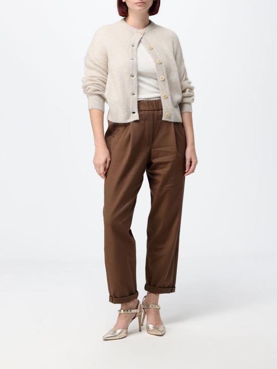 26FW 브루넬로 쿠치넬리 스트레이트 팬츠 MP126P8417 C9812 Brown - BRUNELLO CUCINELLI