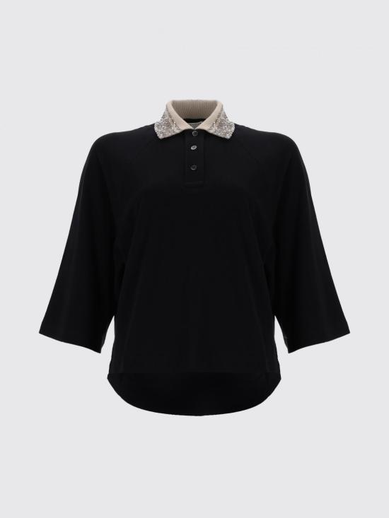 26SS 브루넬로 쿠치넬리 폴로 티셔츠 M0T63EJ115 C101 Black - BRUNELLO CUCINELLI