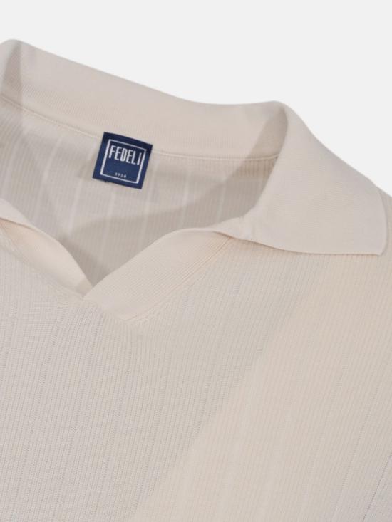 26SS 페델리 폴로 티셔츠 MU0D5857 0130 Ivory - FEDELI