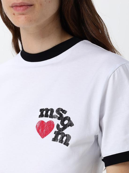 26SS 엠에스지엠 반팔 티셔츠 4042MDM88267002 OPTICAL White - MSGM