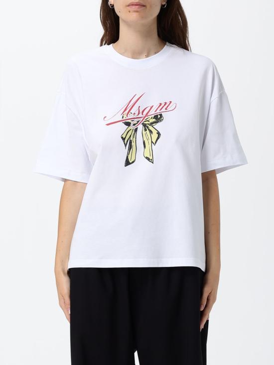 26SS 엠에스지엠 반팔 티셔츠 4042MDM93267002 OPTICAL White
