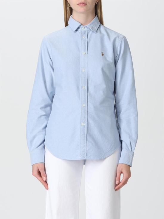 26SS 폴로 랄프로렌 포니 로고 옥스포드 셔츠 211891377 001 Blue