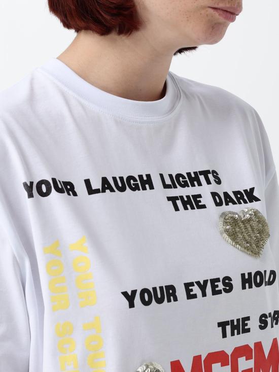 26SS 엠에스지엠 반팔 티셔츠 4042MDM102267002 OPTICAL White - MSGM