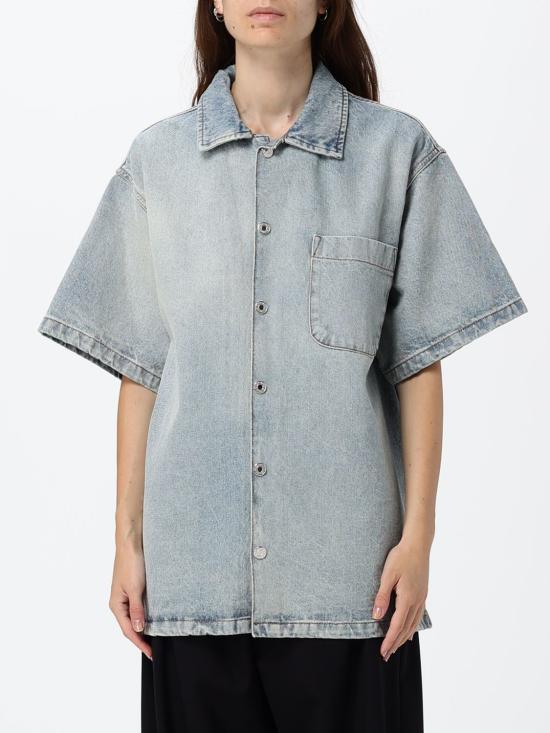 26SS 엠에스지엠 셔츠 4040ME230L267086 82 Gnawed Blue