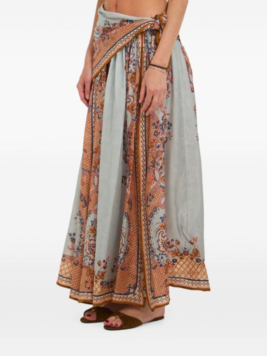 26FW 짐머만 롱 스커트 8066SS S261BLUPF LIGHT BLUE - ZIMMERMANN