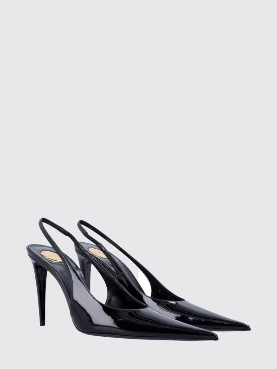 26SS 생로랑 게르망트 슬링백 펌프스 페이턴트 레더 8705051TVAN 1000 Black - SAINT LAURENT