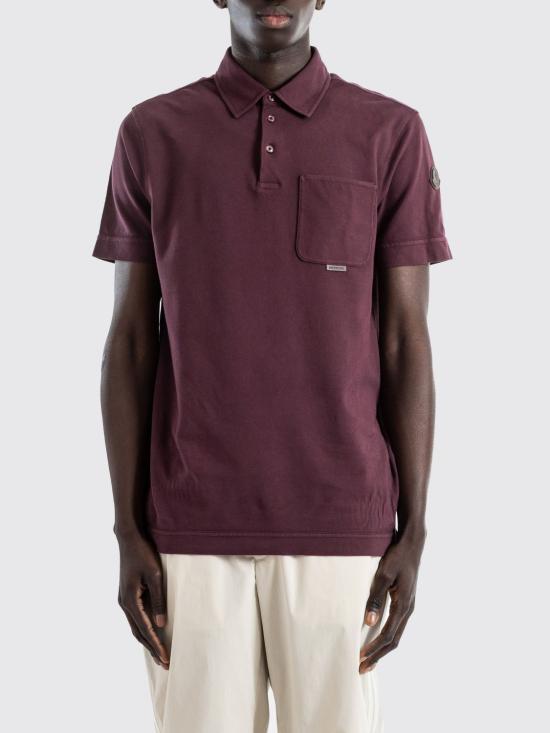 26SS 몽클레어 폴로 티셔츠 L10918A0001189BC7 464 Burgundy