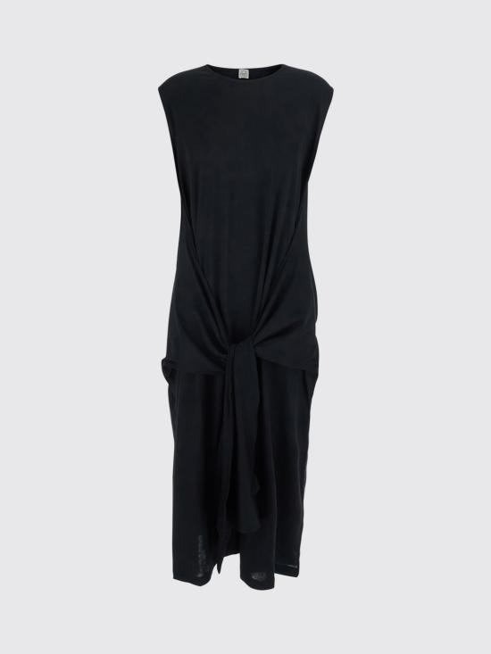 26FW 토템 롱 원피스 263WRD0347FB0669 001 Black - TOTEME