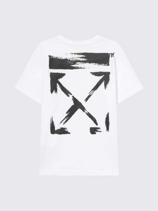 26SS [키즈] 오프화이트 티셔츠 44BAA002S26J006 100 White - OFF WHITE