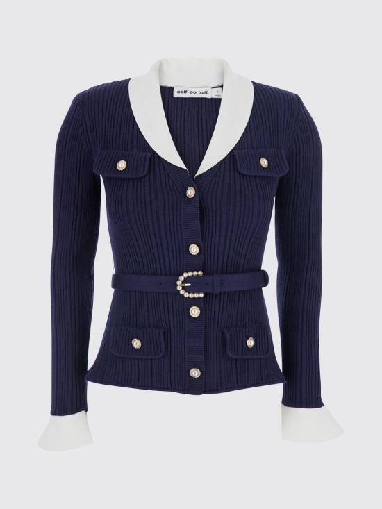 26FW 셀프 포트레이트 스웨터 PF26131CN Navy - SELF PORTRAIT