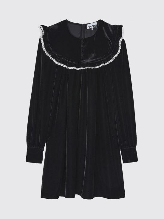 26SS 가니 숏 원피스 A1030110 099 Black - GANNI