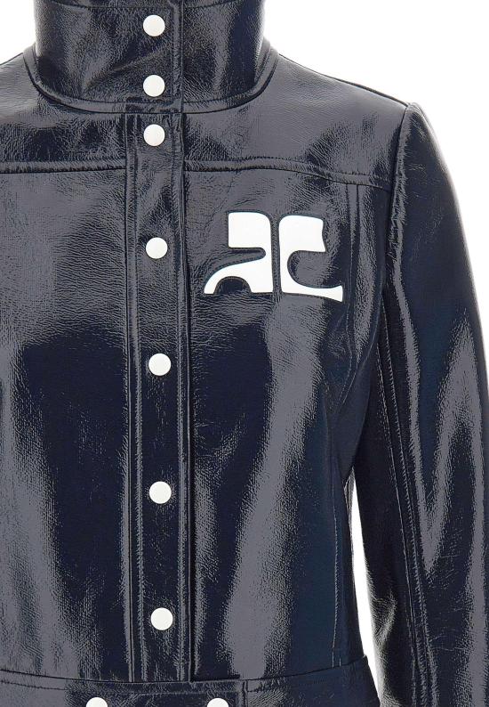 26FW 쿠레쥬 가죽 자켓 PERCBL005VY0014NAVY - COURREGES
