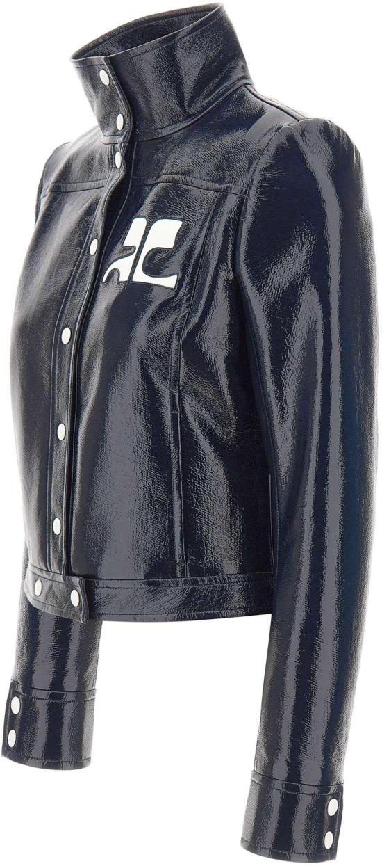 26FW 쿠레쥬 가죽 자켓 PERCBL005VY0014NAVY - COURREGES