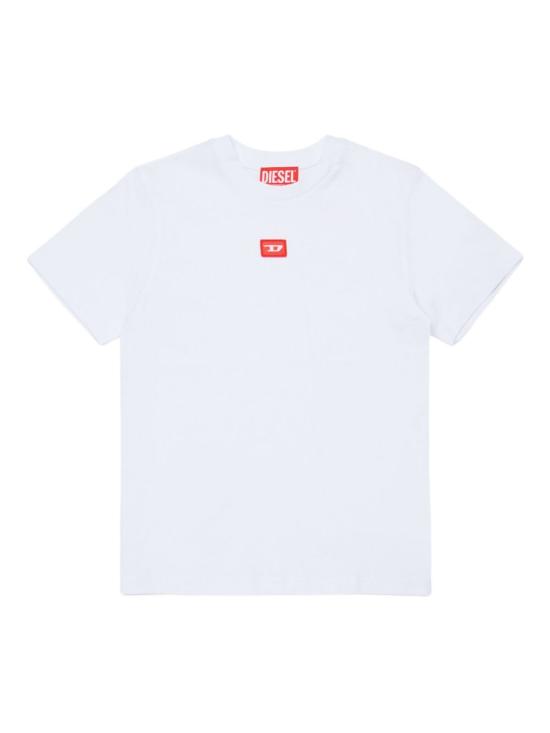 26FW [키즈] 디젤 티셔츠 J025010GRAI K100 Bianco
