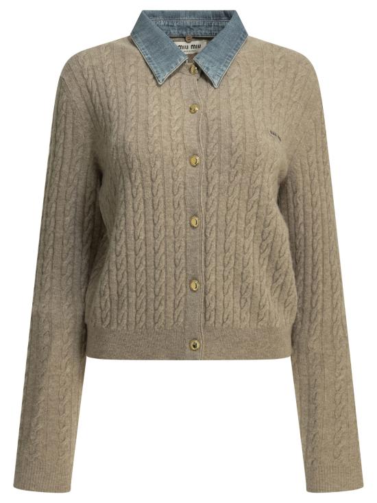 26FW 미우미우 스웨터 MMF04C6342F0036 S OOO Beige
