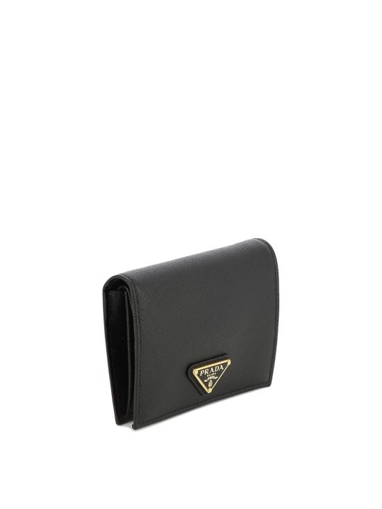 26FW 프라다 사피아노 레더 트라이앵글 로고 반지갑 1MV204QHHF0002 Black - PRADA