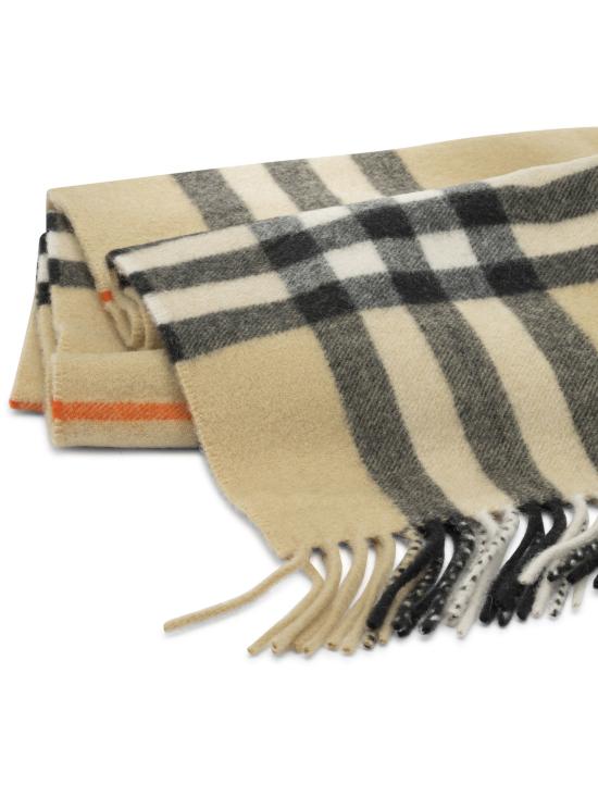 26FW 버버리 와이드 체크 캐시미어 스카프 8085931 Beige - BURBERRY