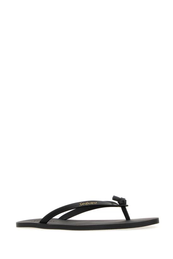 26SS 생로랑 뮬/슬리퍼 860815DWE00 1000 Black - SAINT LAURENT