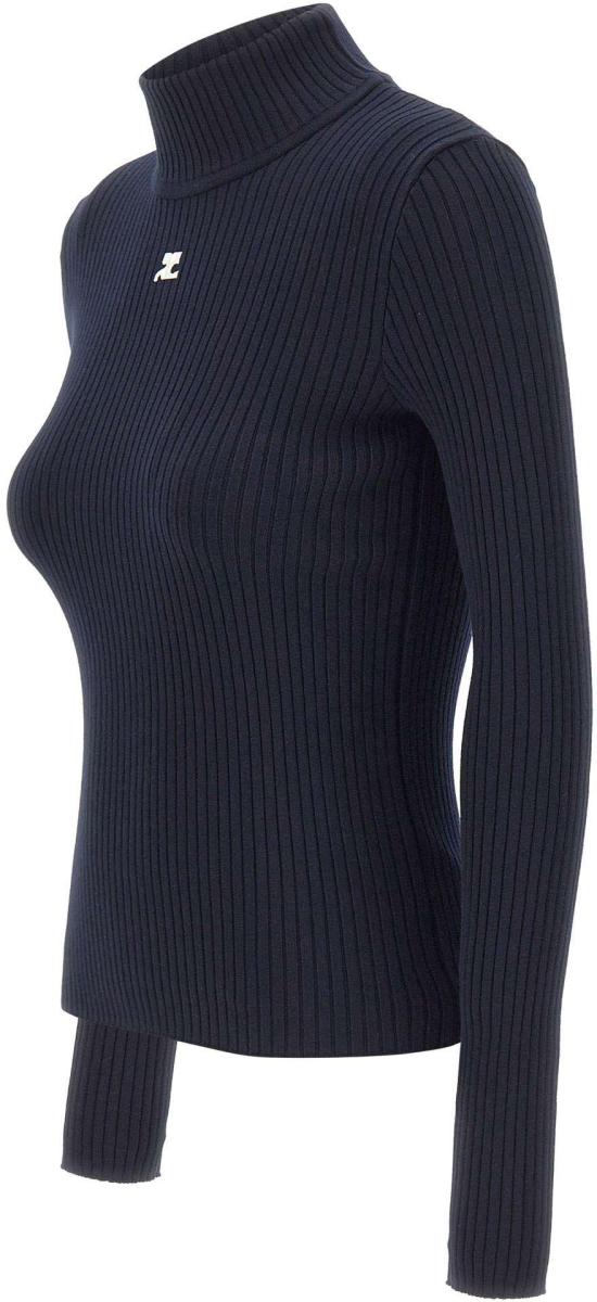 26FW 쿠레쥬 니트웨어 PERMPU022FI0001NAVY - COURREGES