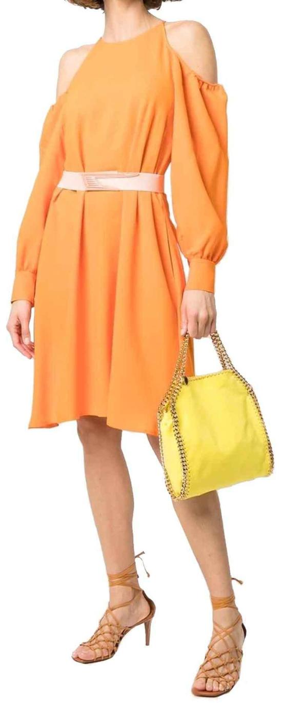  스텔라 맥카트니 미디 원피스 15426441707860 ORANGE - STELLA MCCARTNEY